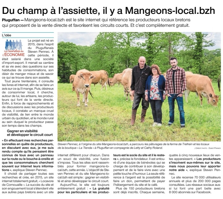 Un article dans le Ouest France ? Bah, la classe !