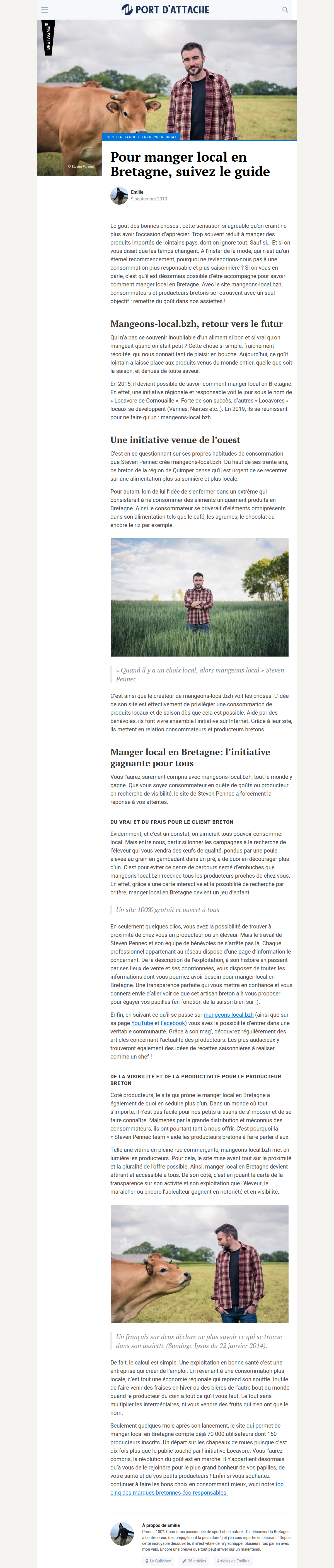 Port d'Attache nous embarque pour un article attachant !...
